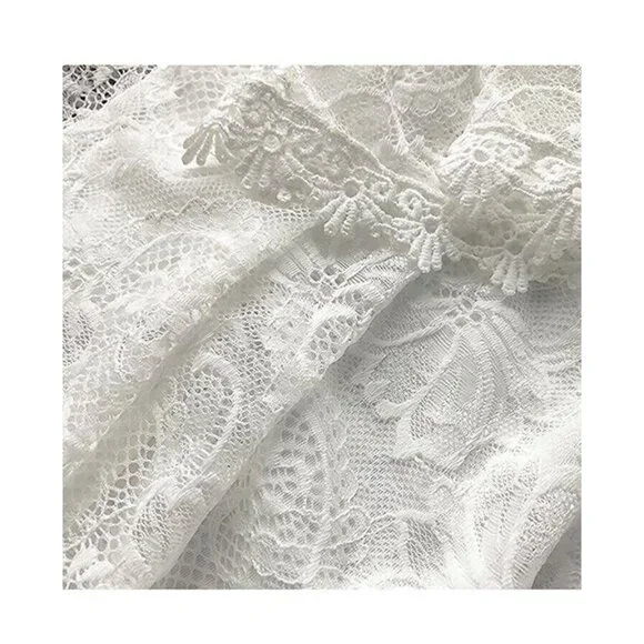 OURS Women's Size S White Lace Off-the-Shoulder Dress Thigh Mini Lined NEW - Picture 4 of 6